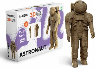 Produktbild von Cartonic 3D-Puzzle Astronaut, Weltraum Papp-3D-Bausatz, Pappe, 163 Teile, CARTASTRON
