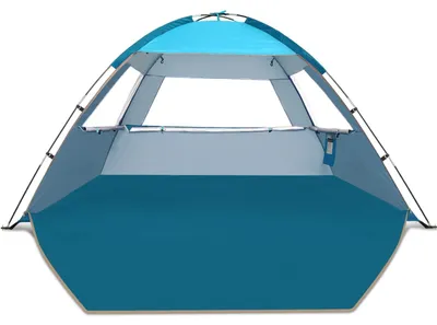 Immagine prodotto di Omgoods - Tenda da spiaggia per famiglie, adatta a 3-4 persone, con protezione UV