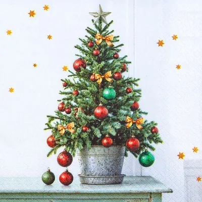 Produktbild von 20 Servietten Cute Tree - Kleiner Weihnachtsbaum 33x33cm