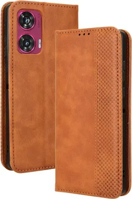 Produktbild von Motorola Edge 50 Fusion Hülle - Coverup Vintage Style Klapphülle - Braun