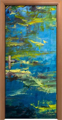 Produktbild von Türposter 90x200 cm Türaufkleber Türtapete Türfolie Klebefolie Abstrakt Teich Malerei