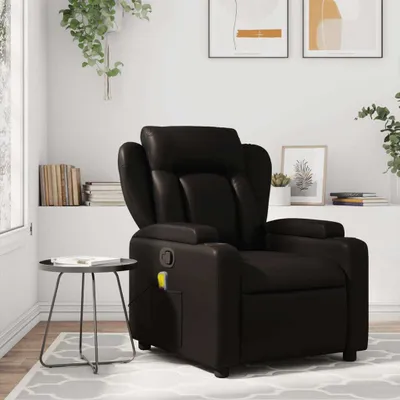 Produktbild von Cloris Designermöbel Massagesessel Schwarz Kunstleder 2024 Neu