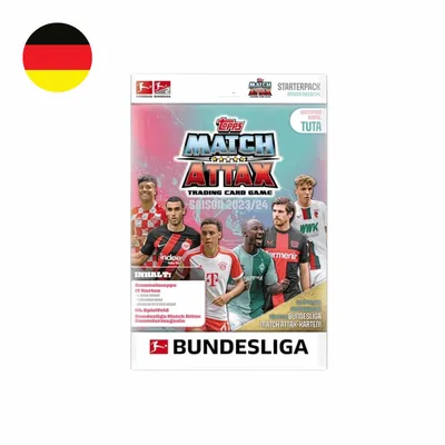 A product package for a trading card game, featuring images of soccer players and branding.