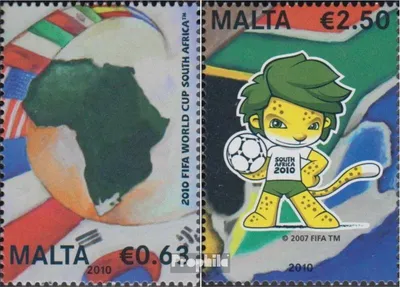 Produktbild von Briefmarken Malta 2010 Mi 1644-1645 (kompl.Ausg.) postfrisch Fußball WM