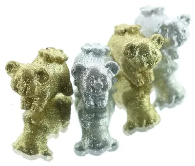 Produktbild von Riffelmacher Glücksschweinchen Gold- & Silberfarben 3 cm 4er Set - Polyresin