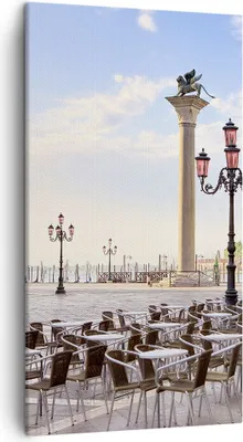 Produktbild von Bild auf Leinwand - Leinwandbild - Architektur Stadt Venedig - 45x80cm - Wand Bild - Wanddeko - Leinwanddruck - Bilder - Kunstdruck - Wanddekoration - Leinwand bilder - Wandkunst - PA45x80-2553