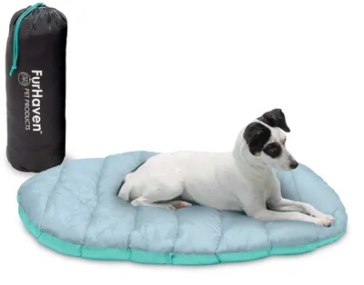 Produktbild von Furhaven Outdoor-Reise-Hundebett für kleine Hunde mit Tragetasche, waschbar und
