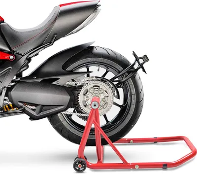 Immagine prodotto di Cavalletto monobraccio per Ducati Diavel V4 23-25 Rosso Ruota posteriore Sing