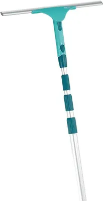 Image de Kit de nettoyage avec surface en microfibre et manche télescopique extensible - Idéal pour les recoins difficiles d'accès - Système à clic pour une manipulation aisée