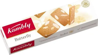 Produktbild von Kambly Butterfly hauchdünnes Butter Feingebäck mit Mandeln 100g