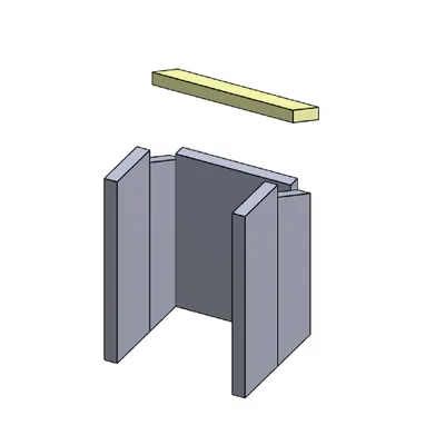 Produktbild von Heizgasumlenkplatte 330x125x30mm (Vermiculite) passend für Hark 50 **