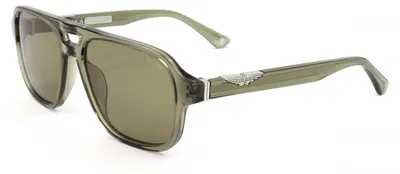 Zdjęcie produktu dla Okulary przeciwsłoneczne męskie Police SPLL83, błyszczące, przezroczyste, zielone, 56/17/145