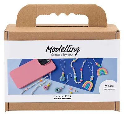Produktbild von Creativ Company Mini-Hobby-Set Bildhauerei, mobiler Anhänger, verschiedene Farben, 1 Box