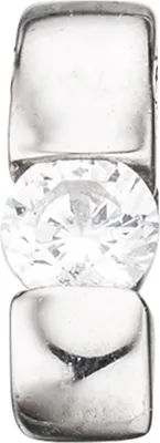 Produktbild von Einhänger Anhänger 925 Sterling Silber rhodiniert 1 Zirkonia
