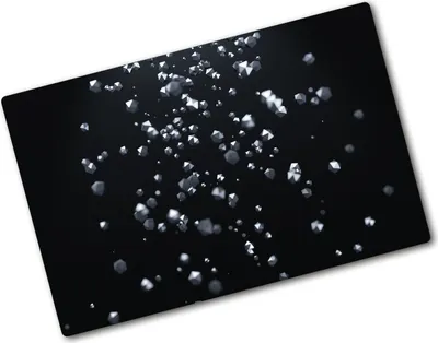Produktbild von Tulup Glas Herdabdeckplatte - 80x52 cm - Glaskeramikkochfeld-Abdeckung Spritzschutz Glasabdeckplatte - Einteilig - Kunst: Modern & Klassisch - 3D-Abstraktion - Schwarz