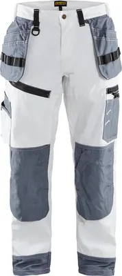 Produktbild von Blakläder® X1500 Maler Arbeitshose 1510 1210 in div. Farben, Farbe:weiß/dunkelgrau, Größe:D92 (D23)