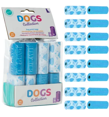Immagine prodotto di Sacchetti per escrementi canini, 240 pezzi, blu