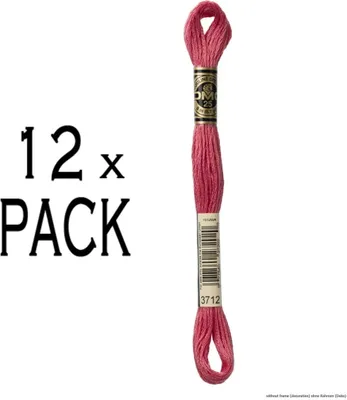 Immagine prodotto di 12 gomitoli di filo da ricamo DMC Mouline Special 117mc - 3712, 6 capi, 8 metri