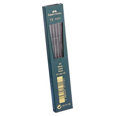 Produktbild von Faber-Castell 127112, 2H, Schwarz, 2 mm, 130 mm, Faber-Castell TK 9400, TK 9500, TK 4600, Box