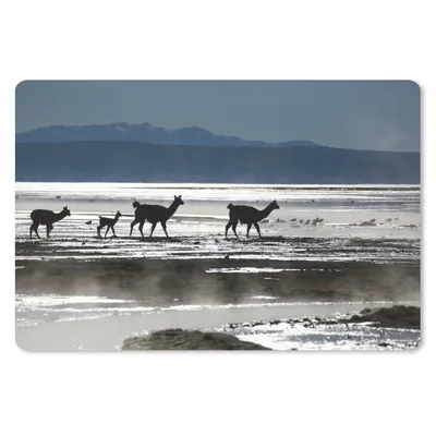 Produktbild von MuchoWow® Mauspad Mousepad Alpakas - Berg - Wasser 27x18 cm - Mousepads - Maus Mat - Pad - Mausunterlage - Büroartikel - Desk Matten