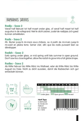 Produktbild von Radies Saxa 2 | Radieschensamen von Hortitops