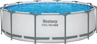 Produktbild von Steel Pro MAX™ Solo Pool ohne Zubehör Ø 366 x 100 cm, lichtgrau, rund
