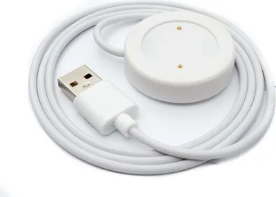 Produktbild von SYSTEM-S USB 2.0 Kabel 100 cm Ladestation für Honor Watch GS3 Smartwatch in Weiß