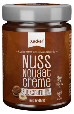 Produktbild von Xucker Nuss-Nougat Creme, zuckerarme Creme mit Erythrit, 300g
