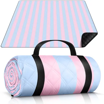 Produktbild von HOEL® Picknickdecke 200x200 cm wasserdicht + isoliert - Strandmatte gepolstert XXL - Picknickdecken - Outdoor Stranddecke für Picknick Camping Strand