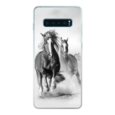Produktbild von MuchoWow® Handyhülle Schutzhülle Hülle für Samsung Galaxy S10 Lite Pferde - Tiere - Illustration Silikon Softcase Handy Hülle - Schutz