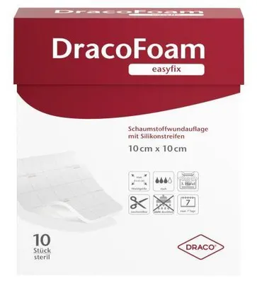 Image de Dracofoam easyfix compresse en mousse 10x10 cm 10 pces