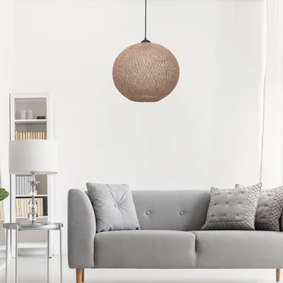 Immagine prodotto di Opviq, 189- 189FLH, Crema, Lampadario, Lampadario in juta fatto a mano