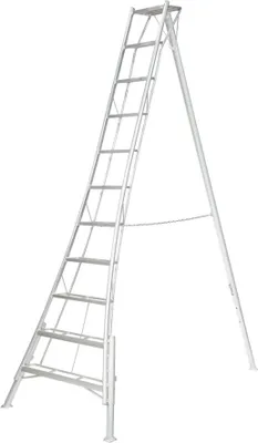 Produktbild von Niwaki Aluminium 3-Holm-Gartenleiter höhenverstellbar Silber 268x140x361 cm