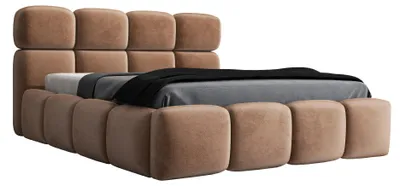 Produktbild von Polsterbett MONAKO 160 x 200 plus Matratze und Bettkasten. Möbel vom Hersteller- Handarbeit! Bett Komplett-Set mit Matratze,Bettkasten, Lattenrost & Kopfteil. Modern und robust. Elegantes Bett mit massives Kopfteil und kristallähnlichen Knöpfen.