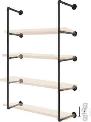 Produktbild von Famanu Bücherregalhalter - Wandregal - 4-lagig - Wandmontage - 3 Stück