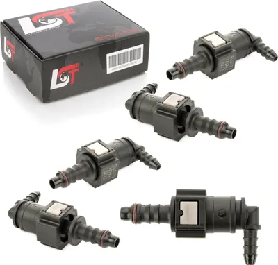 Produktbild von 5x Schnellkupplung Gegenstück Set Kraftstoffleitung L-Stück schmal 7,89 * 5,5 mm