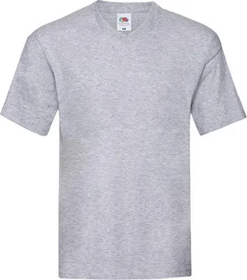 Produktbild von Fruit of the Loom 61-426-0 | Herren Original V-Neck T - Farbe: Heather Grey - Größe: XL