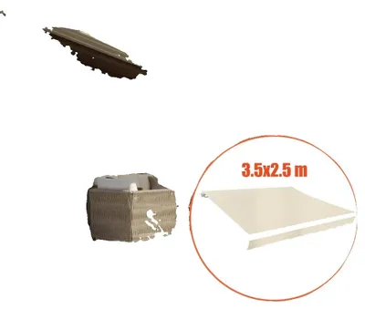Produktbild von Baldachinabdeckung, HDPE-Material, 3,5 m x 2,5 m Abmessungen, wasserdicht, UV-beständig, wetterfest
