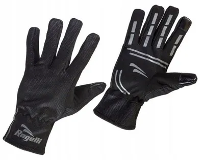 Produktbild von Rogelli Angon Fahrradhandschuhe schwarz atmungsaktiv S