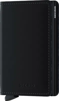 A black Secrid wallet is shown against a white background.