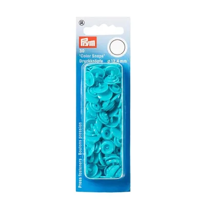 Productafbeelding van Prym 393146, Druky (patentknopen), Polyoxymetyleen (POM), Turquoise, Mat, Rond, 1,24 cm