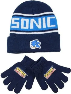 Produktbild von Sonic The Hedgehog 2tlg Set Wintermütze Handschuhe Gr. 54