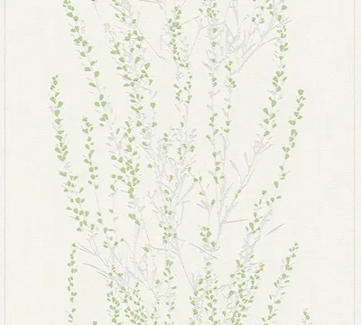 Produktbild von A.S. Création Blumentapete Blooming florale Tapete Vliestapete grün grau silber 10,05 m x 0,53 m