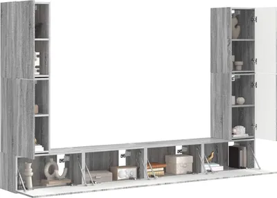 Produktbild von Langlebige 4 pcs - Montage erforderlich - Graues Sonoma - Möbel956569 - TV-Schränke
