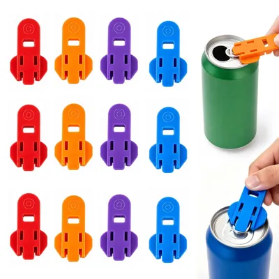 Produktbild von Getränkedosen-Verschluss mit 2-in-1 Dosenöffner - 12 Stück - 4 Farben