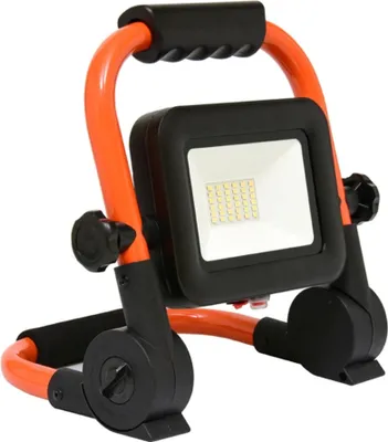 Zdjęcie produktu dla Reflektor LED Ecolite AKU, 20W, 4000K, 3.7V/9.6Ah, IP65, pomarańczowy RMLED-20W/ORA/AKU