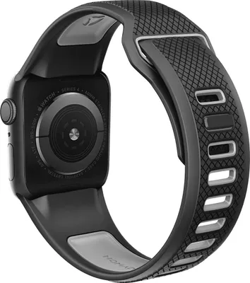 Produktbild von Nomad Sport Strap, Band, Sportuhr, Schwarz, Apple, Apple Watch Series 7, 6, SE, and all previous versions of Apple Watch, Aluminium, Gummi
