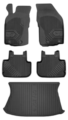 Productafbeelding van Rubberen automatten + kofferbakmat voor Alfa Romeo 147 2000-2010 (hatchback) – 5-delig, zwart, op maat – Wielganizator