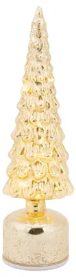 LED-Weihnachtsbaumlampe aus Glas, gold, 11x11x34 cm