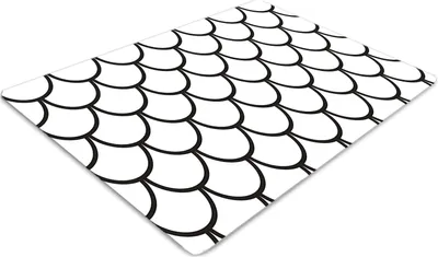 Produktbild von Stuhlunterlage Bürostuhlunterlage 120 cm x 90 cm Bodenmatte Bürostuhlunterlage - Muster von Fischhülsen